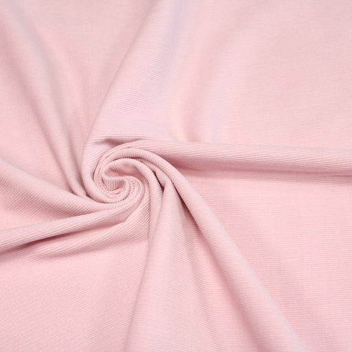 Tissu velours milleraies fines côtes 100% coton rose pâle
