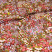 Tissu popeline de viscose aux fleurs des champs rétro, fond rouge tomette - Fabrication française - OEKO-TEX® - tissuspapi