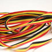 Ruban tricolore belge drapeau tricolore noir jaune rouge 10mm - TissusPapi.com