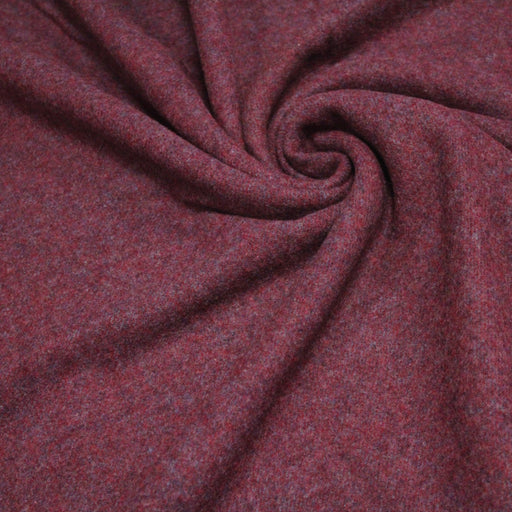 Tissu lainage faux-uni rose prune - Fabrication italienne - tissuspapi