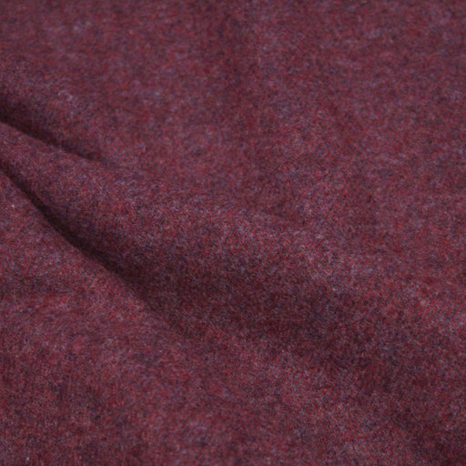 Tissu lainage faux-uni rose prune uni - Fabrication italienne