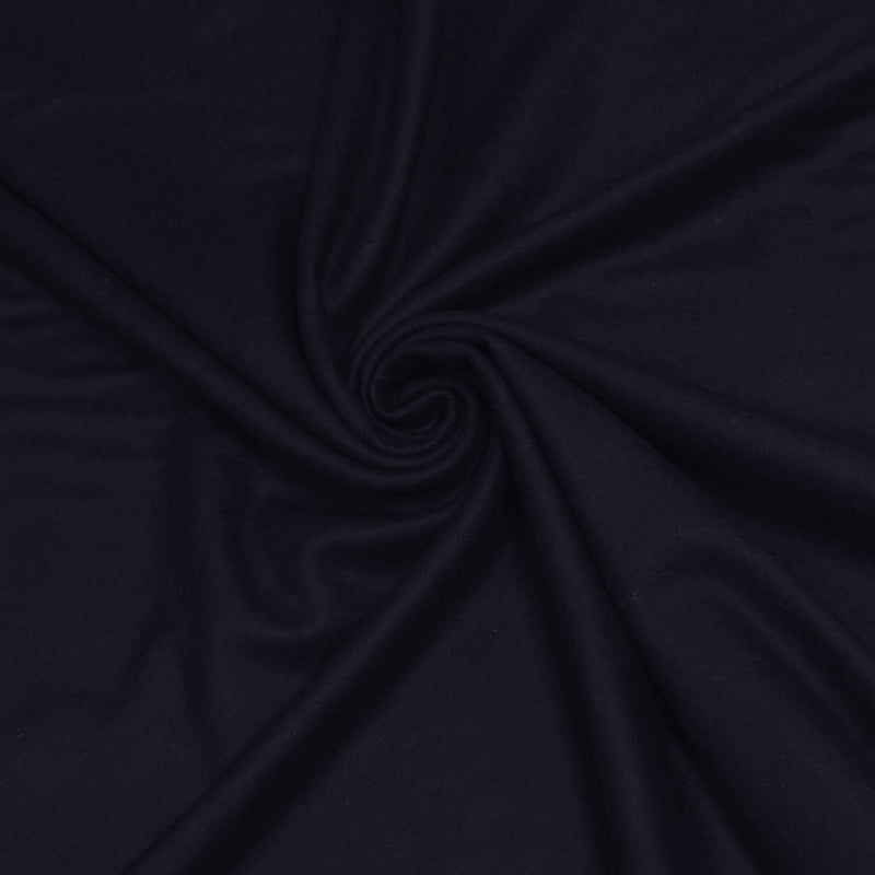 Tissu Drap de laine uni Bleu marine, fabrication italienne - TissusPapi.com