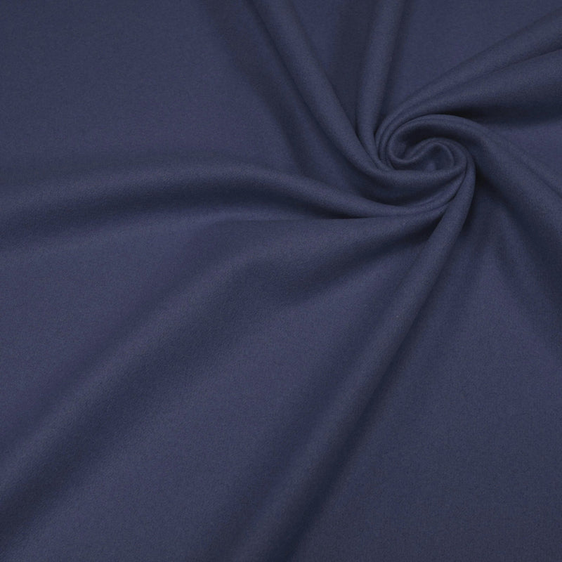 Tissu drap de laine bleu gris uni - Fabrication italienne - TissusPapi.com
