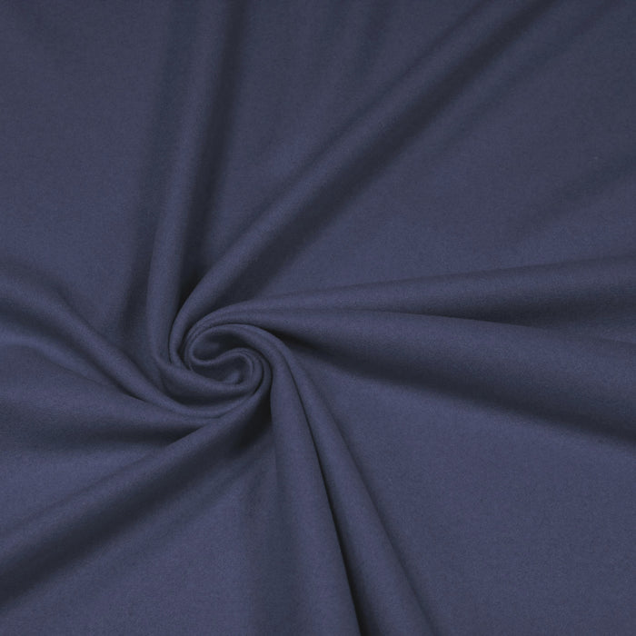 Tissu drap de laine bleu gris uni - Fabrication italienne - tissuspapi
