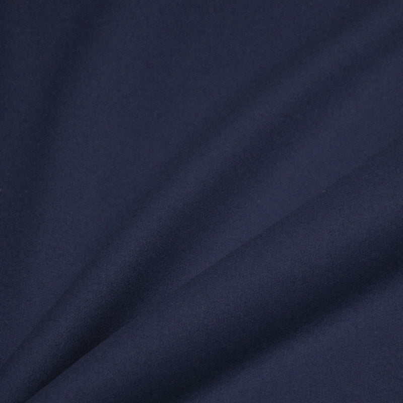 Tissu drap de laine bleu indigo uni - Fabrication italienne - TissusPapi.com