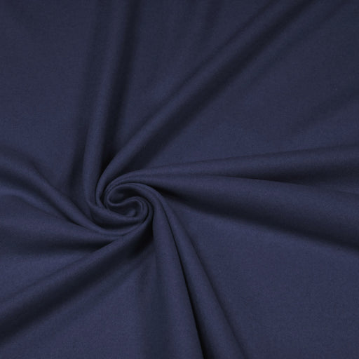 Tissu drap de laine bleu indigo uni - Fabrication italienne - tissuspapi