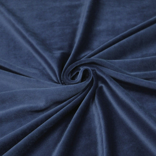 Tissu Velours ras d'ameublement bleu prusse - tissuspapi