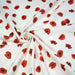 Tissu de coton demi-natté blanc aux coquelicots rouges - Oeko-Tex - tissuspapi
