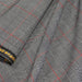 Tissu draperie Prince de Galles noir & blanc, liserés rouges - tissuspapi