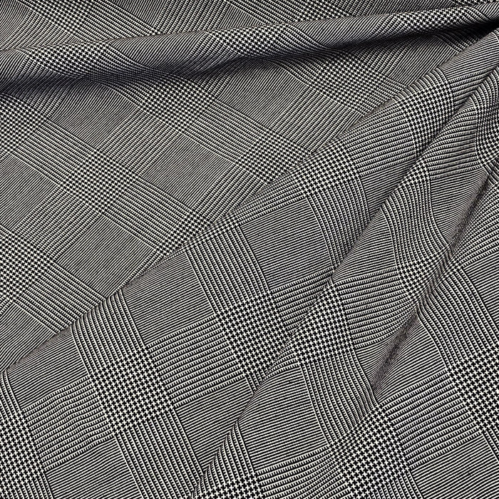 Tissu draperie Prince de Galles noir & blanc - tissuspapi