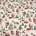 Tissu de coton de Noël vintage, fond écru - Oeko-Tex
