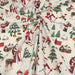 Tissu de coton de Noël vintage, fond écru - Oeko-Tex - tissuspapi