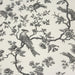 Tissu de coton toile de Jouy aux oiseaux mésanges, toile à drap grande largeur 280cm, fond écru & motif gris - Oeko-Tex