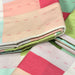 COUPON 4m x 110cm - Tissu popeline de coton aux carreaux multicolores blancs, verts et roses - COLLECTION NIKKI