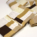 COUPON 4m x 110cm - Tissu popeline de coton aux carreaux multicolores marrons, écrus et crème - COLLECTION NIKKI