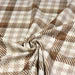 Tissu lainage tartan à carreaux caramel et écrus - Fabrication italienne - tissuspapi