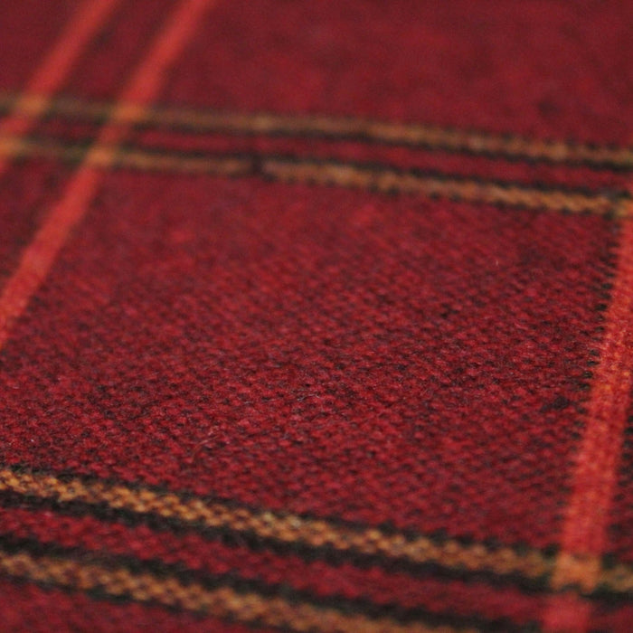 Tissu lainage tartan à carreaux rouges - Fabrication italienne - tissuspapi
