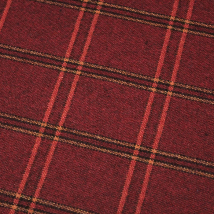 Tissu lainage tartan à carreaux rouges - Fabrication italienne - tissuspapi