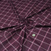 Tissu lainage tartan à carreaux violets, liserés parme & écrus - Fabrication italienne - tissuspapi