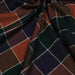 Tissu lainage à carreaux vert anglais, bleu nuit, rouille et violets , liserés écrus - Fabrication italienne - tissuspapi