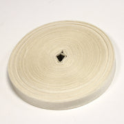 Ruban gros grain écru 12mm - Galette de 50 mètres - Fabrication française - TissusPapi.com