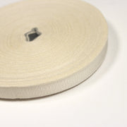 Ruban gros grain écru 12mm - Galette de 50 mètres - Fabrication française - TissusPapi.com