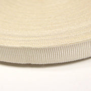 Ruban gros grain écru 12mm - Galette de 50 mètres - Fabrication française - TissusPapi.com