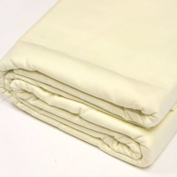 COUPON 5m40 x 270cm - Tissu popeline de coton écru uni