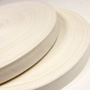 Ruban de coton écru 17mm - Galette de 100 mètres - Fabrication française - TissusPapi.com
