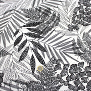 Tissu de coton demi - natté tropical, grande largeur 280cm, motif noir & blanc - Oeko - Tex - TissusPapi.com