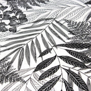 Tissu de coton demi - natté tropical, grande largeur 280cm, motif noir & blanc - Oeko - Tex - TissusPapi.com