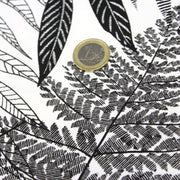 Tissu de coton demi - natté tropical, grande largeur 280cm, motif noir & blanc - Oeko - Tex - TissusPapi.com