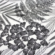 Tissu de coton demi - natté tropical, grande largeur 280cm, motif noir & blanc - Oeko - Tex - TissusPapi.com