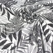 Tissu de coton demi - natté tropical, grande largeur 280cm, motif noir & blanc - Oeko - Tex - TissusPapi.com