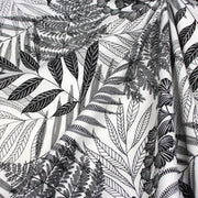 Tissu de coton demi - natté tropical, grande largeur 280cm, motif noir & blanc - Oeko - Tex - TissusPapi.com