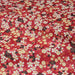 Tissu de coton japonais fleuri aux tons rouge bordeaux et écrus - Oeko-Tex - tissuspapi