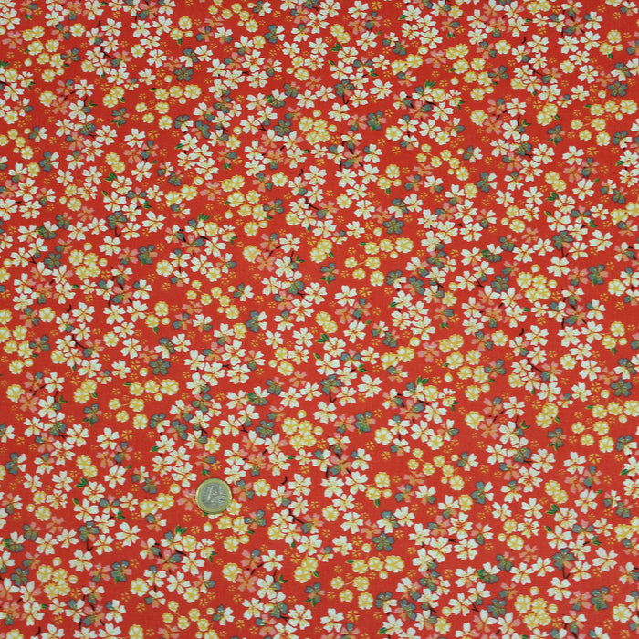 Tissu 100% Coton Imprimé Ogi - Motifs Eventails Japonais - Oeko-Tex® -  Boulevard Tissus Coloris 34 - rouge