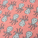 Tissu de coton KAWAII les jolies pieuvres, fond corail - OEKO-TEX® - tissuspapi