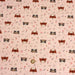 Tissu de coton KAWAII la renarde et le raton laveur, fond rose - OEKO-TEX® - tissuspapi
