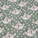 Tissu de coton KAWAII vert sauge aux renards à lunettes - OEKO-TEX® - tissuspapi
