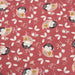 Tissu de coton KAWAII rose byzantin aux chouettes roses & ocres - OEKO-TEX® - tissuspapi