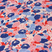 Tissu Microfibre de viscose motif fleuri bleu rose et rouge - tissuspapi