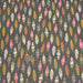 Tissu de coton aux plumes oranges, jaunes et écrus, fond vert kaki - OEKO-TEX® - tissuspapi