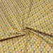 Tissu de coton aux plumes blanches et vertes, fond jaune moutarde - OEKO-TEX® - tissuspapi