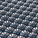 Tissu de coton motif ART DÉCO bleu marine aux éventails blancs - OEKO-TEX® - tissuspapi