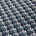 Tissu de coton motif ART DÉCO bleu marine aux éventails blancs - OEKO-TEX® - tissuspapi