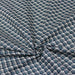 Tissu de coton motif ART DÉCO bleu marine aux éventails blancs - OEKO-TEX® - tissuspapi
