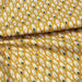 Tissu de coton aux plumes blanches et vertes, fond jaune moutarde - OEKO-TEX® - tissuspapi