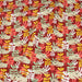 Tissu de coton JUNGLE STORY aux léopards blancs & feuillages, fond rouge carmin - OEKO-TEX® - tissuspapi