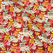 Tissu de coton JUNGLE STORY aux léopards blancs & feuillages, fond rouge carmin - OEKO-TEX® - tissuspapi